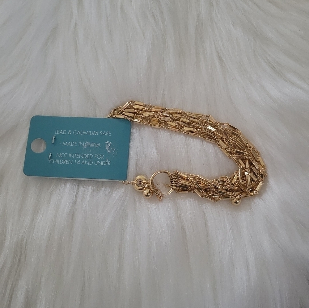 NWT A Project Golden Chain Adjustable Bracelet - Picture 4 of 8